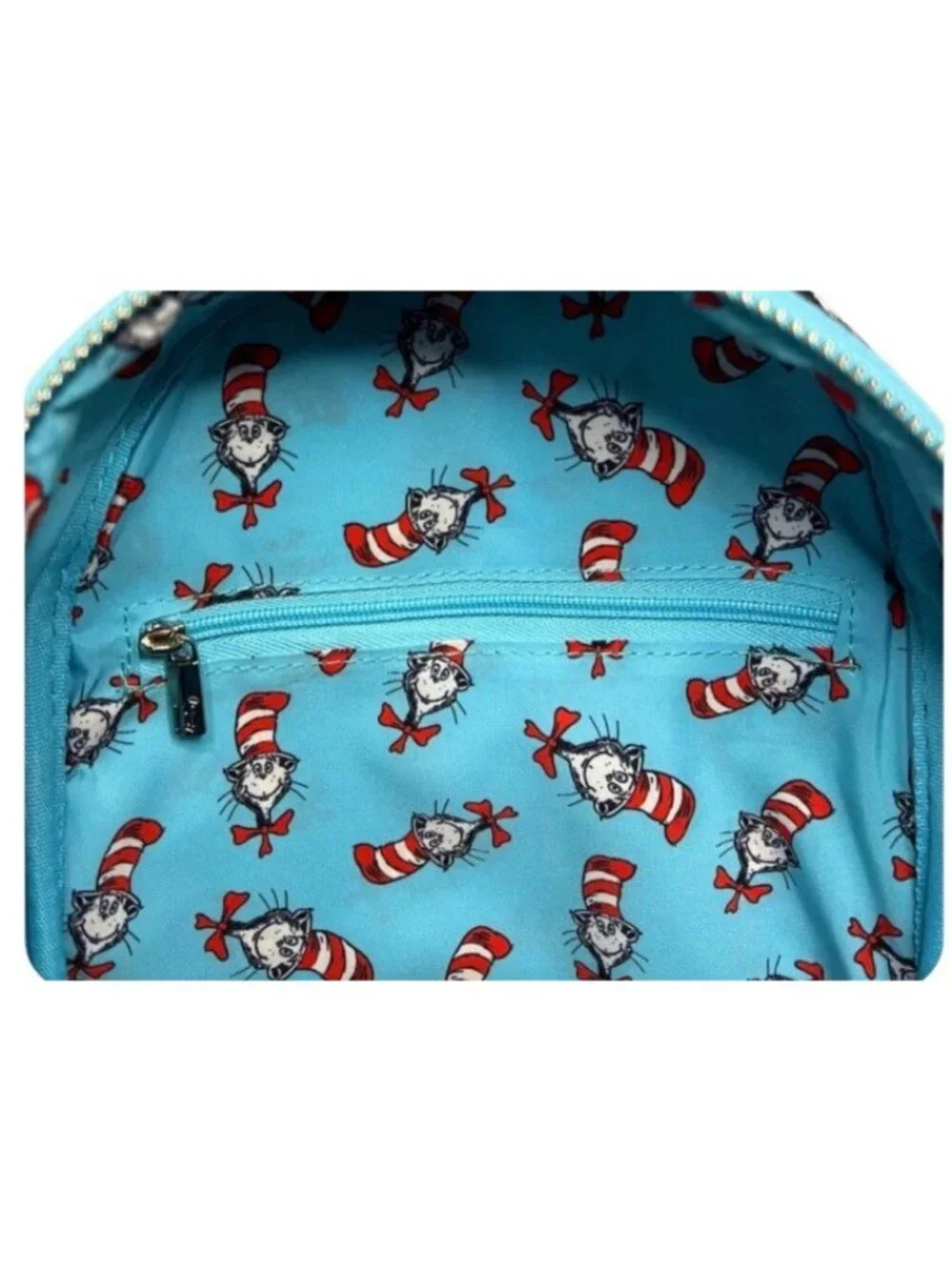 Loungefly Dr Seuss Cat in the Hat AOP Mini Backpack Thing One Thing Two Bag NWT